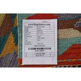 Geometric Kilim Runner Rug Flatweave Oriental Wool Carpet - 2'2"x 6'7"