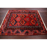 Oriental Lori Shiraz Hand Knotted Persian Carpet Area Rug - 6'8" x 5'7"