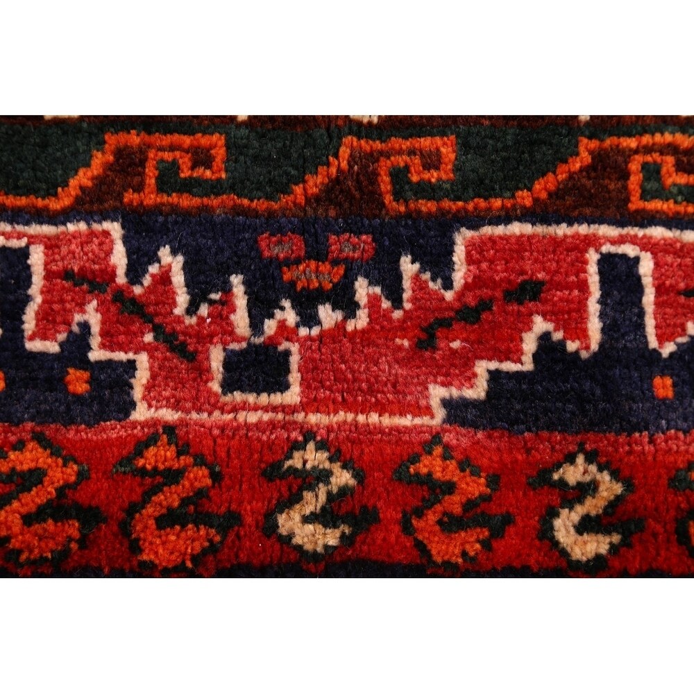 Oriental Lori Shiraz Hand Knotted Persian Carpet Area Rug - 6'8" x 5'7"