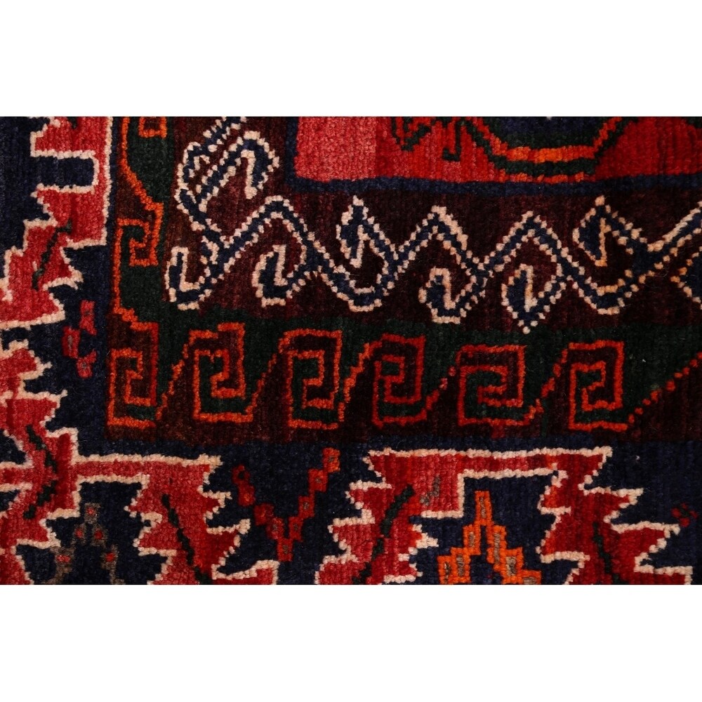 Oriental Lori Shiraz Hand Knotted Persian Carpet Area Rug - 6'8" x 5'7"