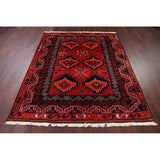 Oriental Lori Shiraz Hand Knotted Persian Carpet Area Rug - 6'8" x 5'7"