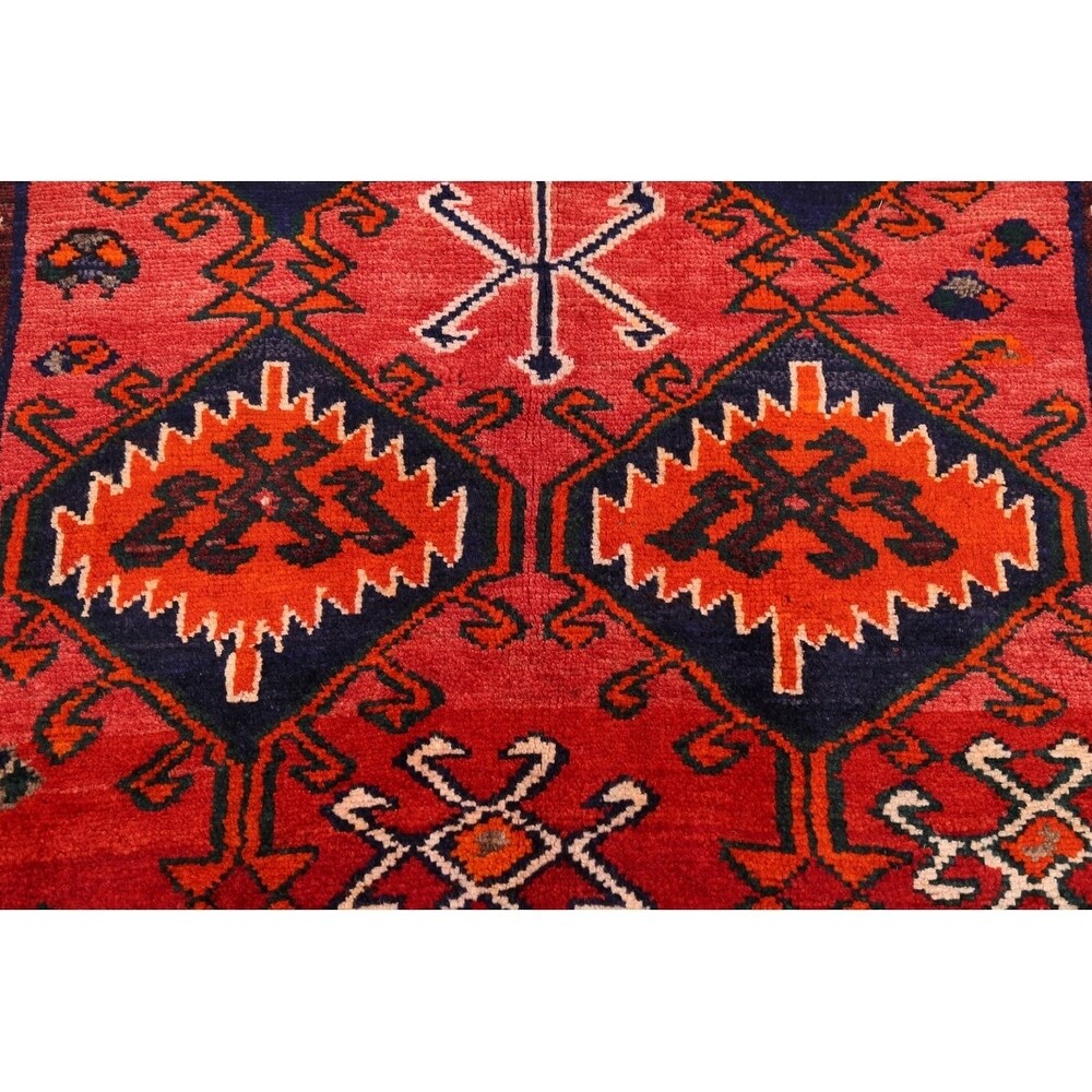 Oriental Lori Shiraz Hand Knotted Persian Carpet Area Rug - 6'8" x 5'7"