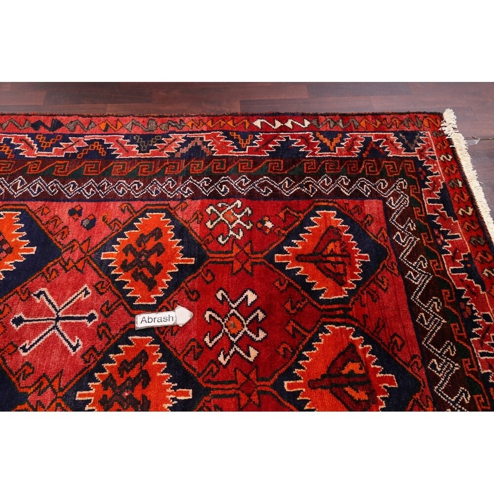 Oriental Lori Shiraz Hand Knotted Persian Carpet Area Rug - 6'8" x 5'7"