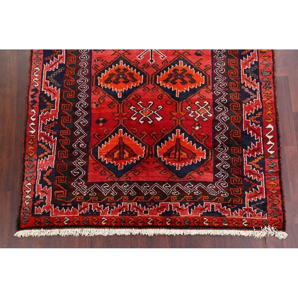 Oriental Lori Shiraz Hand Knotted Persian Carpet Area Rug - 6'8" x 5'7"