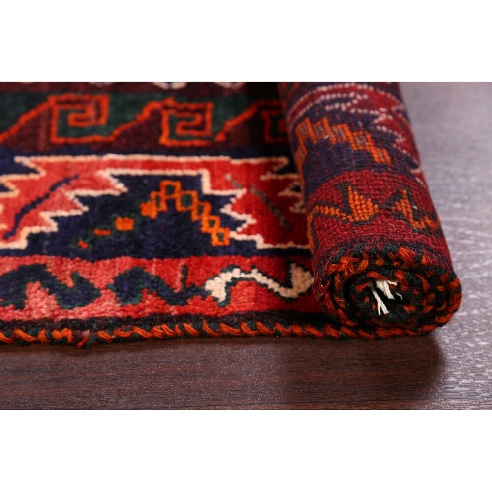 Oriental Lori Shiraz Hand Knotted Persian Carpet Area Rug - 6'8" x 5'7"