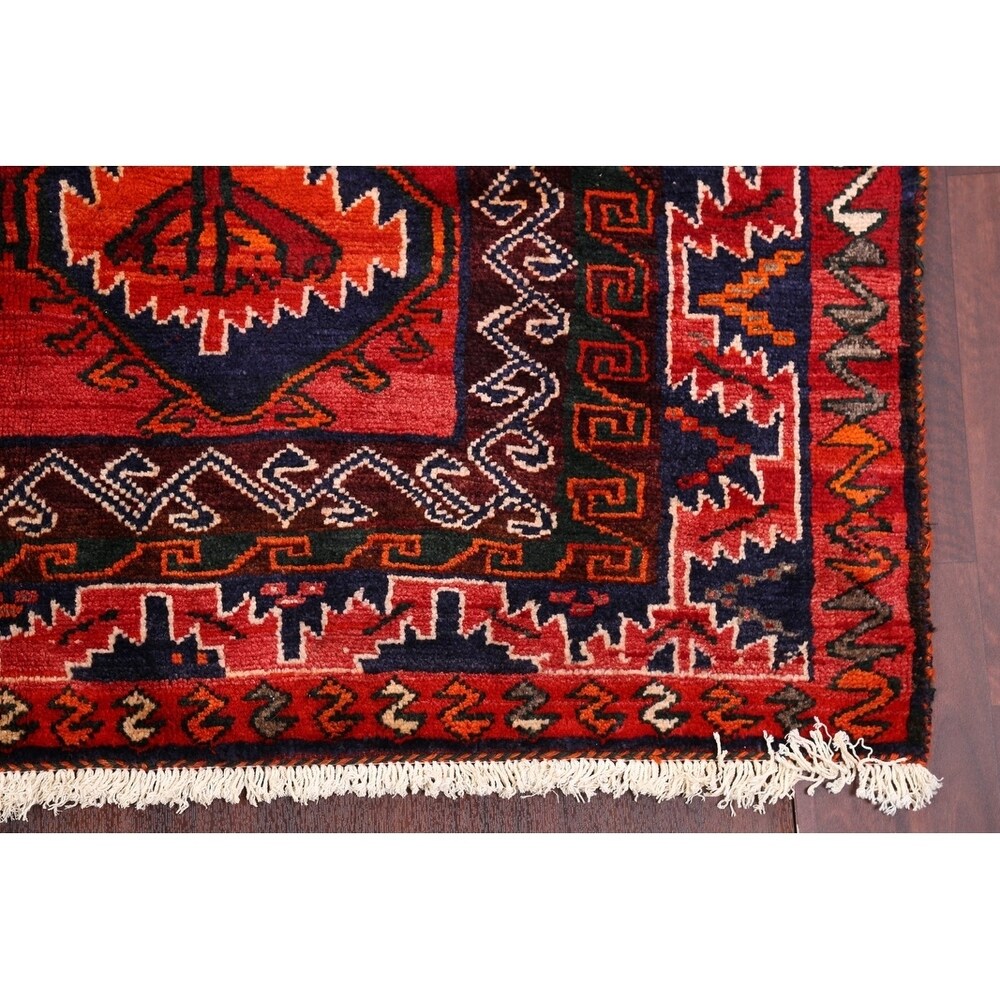 Oriental Lori Shiraz Hand Knotted Persian Carpet Area Rug - 6'8" x 5'7"