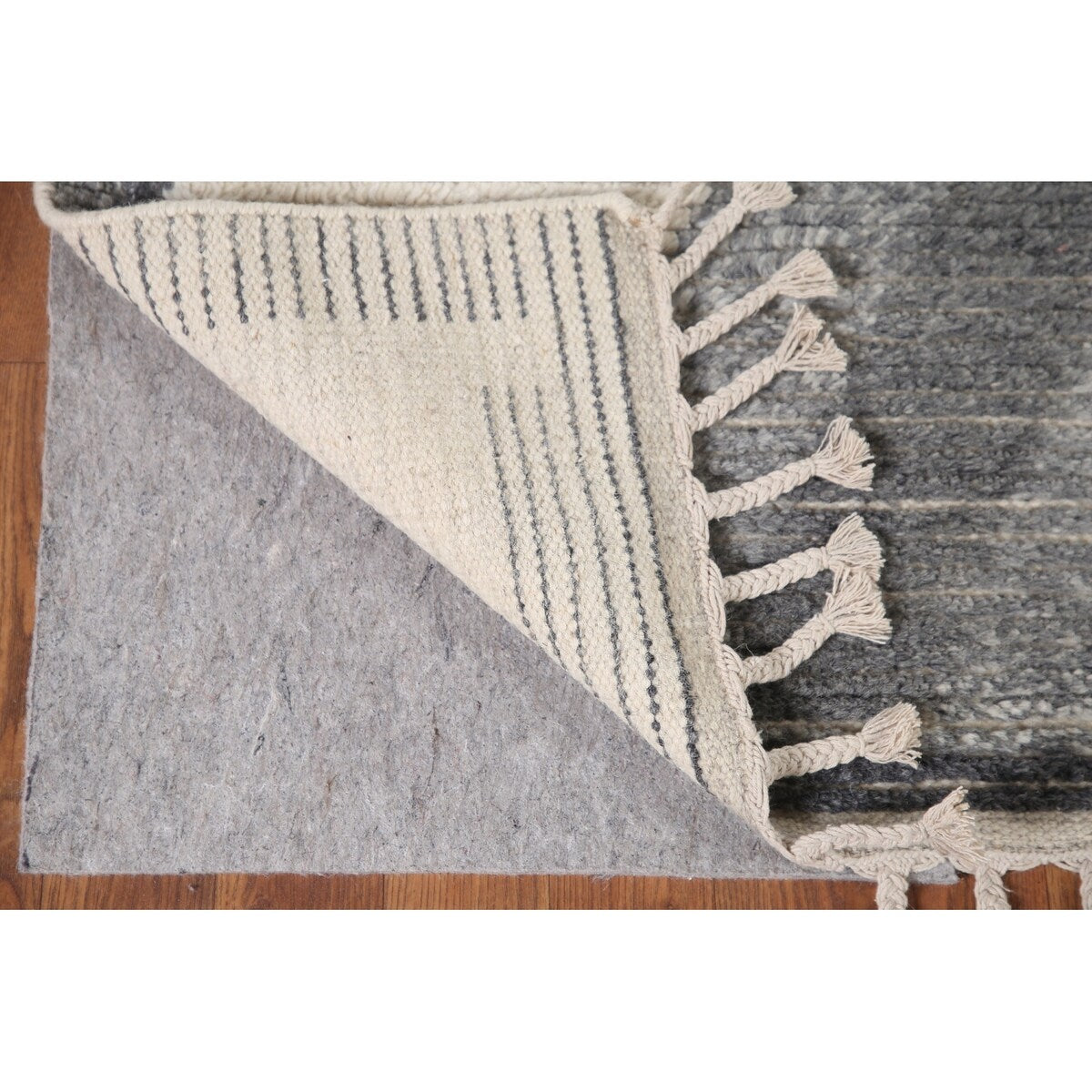 Geometric Moroccan Area Rug Bedroom Hand-Knotted Wool Carpet - 5'1" x 8'0"