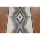 Geometric Moroccan Area Rug Bedroom Hand-Knotted Wool Carpet - 5'1" x 8'0"