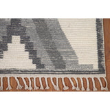 Geometric Moroccan Area Rug Bedroom Hand-Knotted Wool Carpet - 5'1" x 8'0"