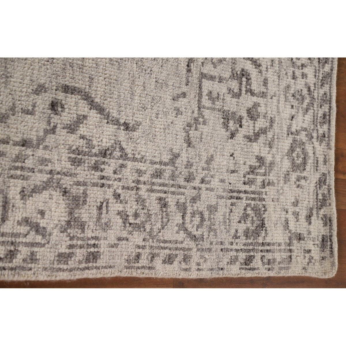 Geometric Moroccan Area Rug Hand-Knotted Wool Carpet - 5'2"x 7'7"