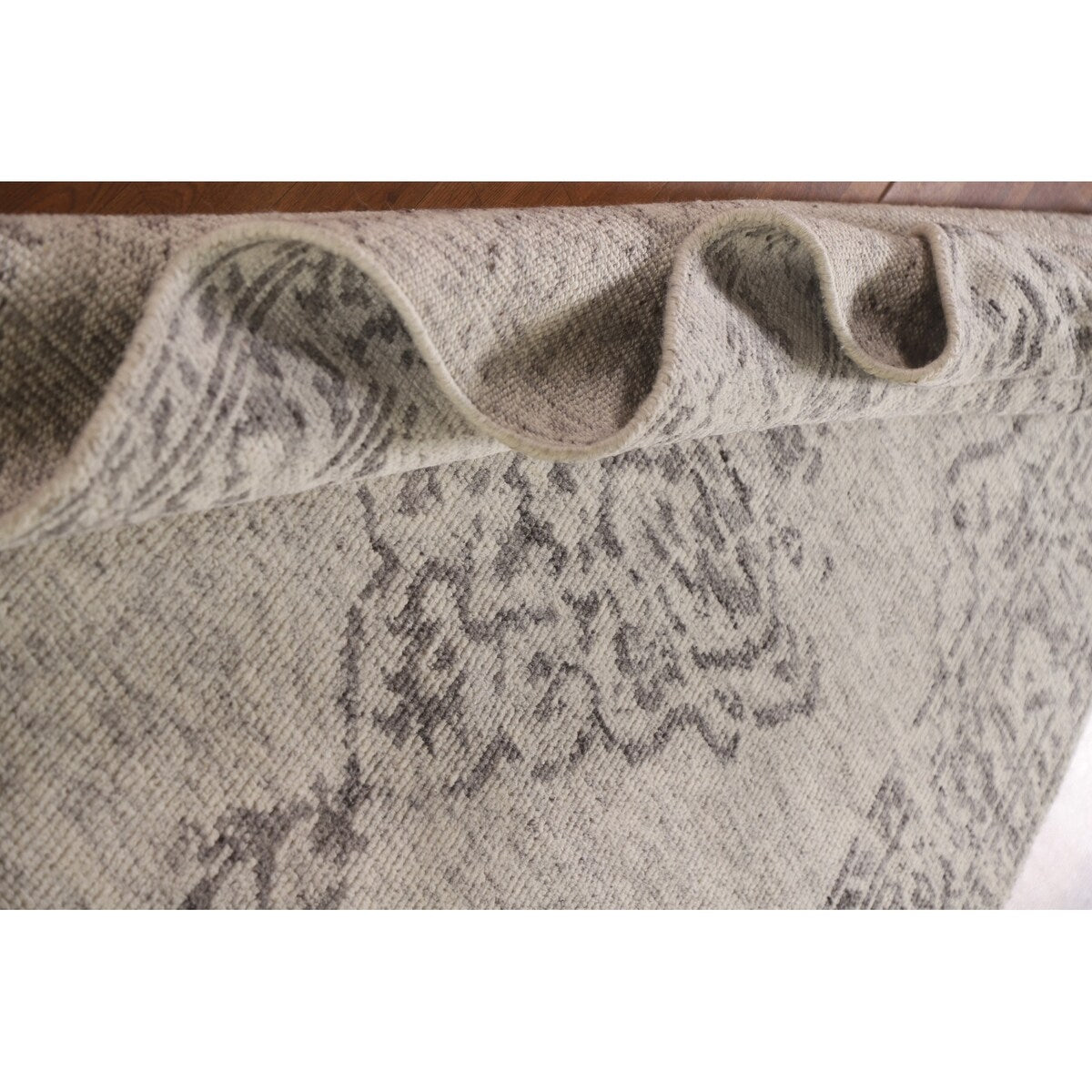 Geometric Moroccan Area Rug Hand-Knotted Wool Carpet - 5'2"x 7'7"