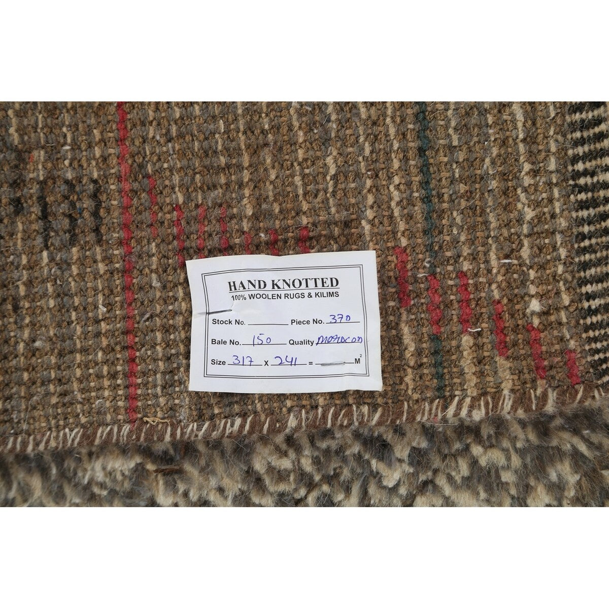 Geometric Moroccan Oriental Area Rug Wool Handmade Living Room Carpet - 7'11" x 10'6"