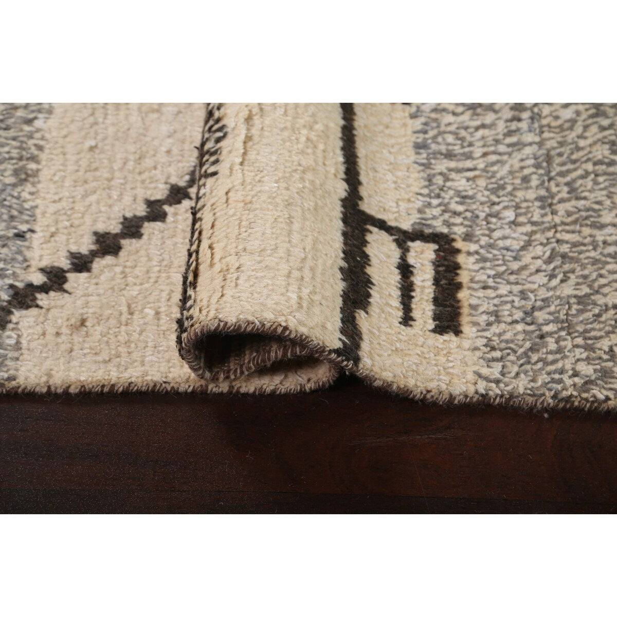 Geometric Moroccan Oriental Area Rug Wool Handmade Living Room Carpet - 7'11" x 10'6"