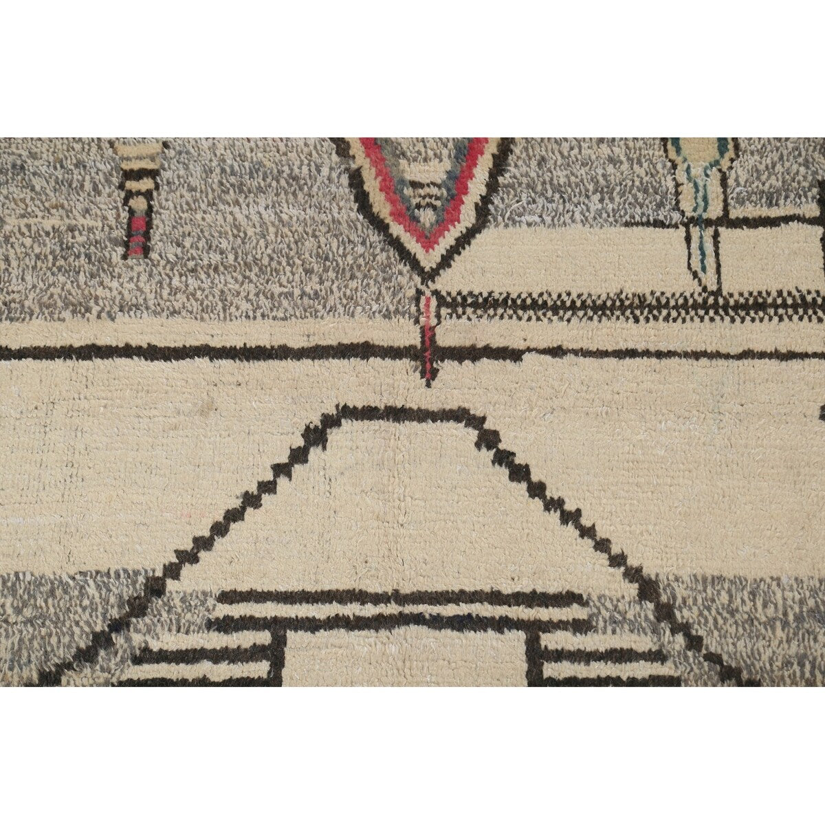 Geometric Moroccan Oriental Area Rug Wool Handmade Living Room Carpet - 7'11" x 10'6"