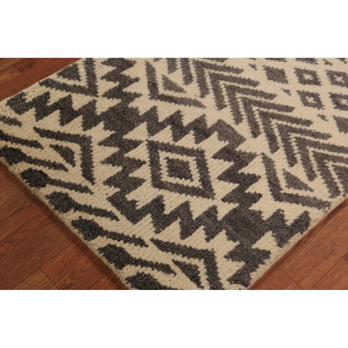 Geometric Moroccan Oriental Foyer Rug Hand-Knotted Wool Carpet - 2'0"x 3'0"