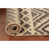 Geometric Moroccan Oriental Foyer Rug Hand-Knotted Wool Carpet - 2'0"x 3'0"
