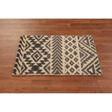 Geometric Moroccan Oriental Foyer Rug Hand-Knotted Wool Carpet - 2'0"x 3'0"