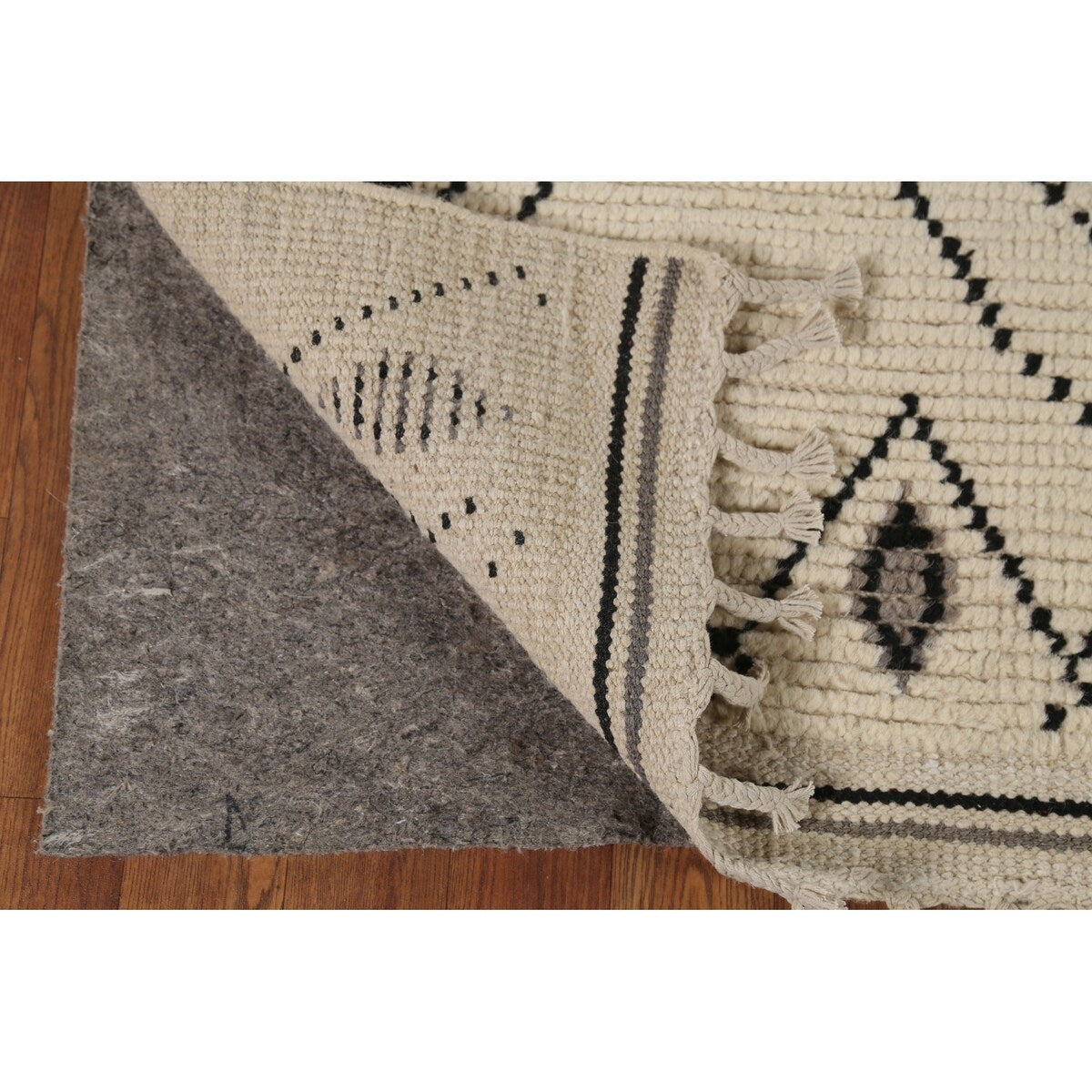 Geometric Moroccan Rug Hand-Knotted Bedroom Wool Carpet - 6'0"x 9'9"