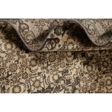 Geometric Muted Tabriz Hand Knotted Wool Vintage Persian Rug - 9'10" x 2'10" runner
