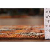 Geometric Orange Moroccan Oriental Runner Rug Handmade Wool Carpet - 2'9" x 9'9"
