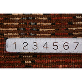 Geometric Orange Moroccan Oriental Runner Rug Handmade Wool Carpet - 2'9" x 9'9"