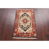 Geometric Oriental Heriz Home Decor Area Rug Wool Handmade Carpet - 2'0" x 3'2"