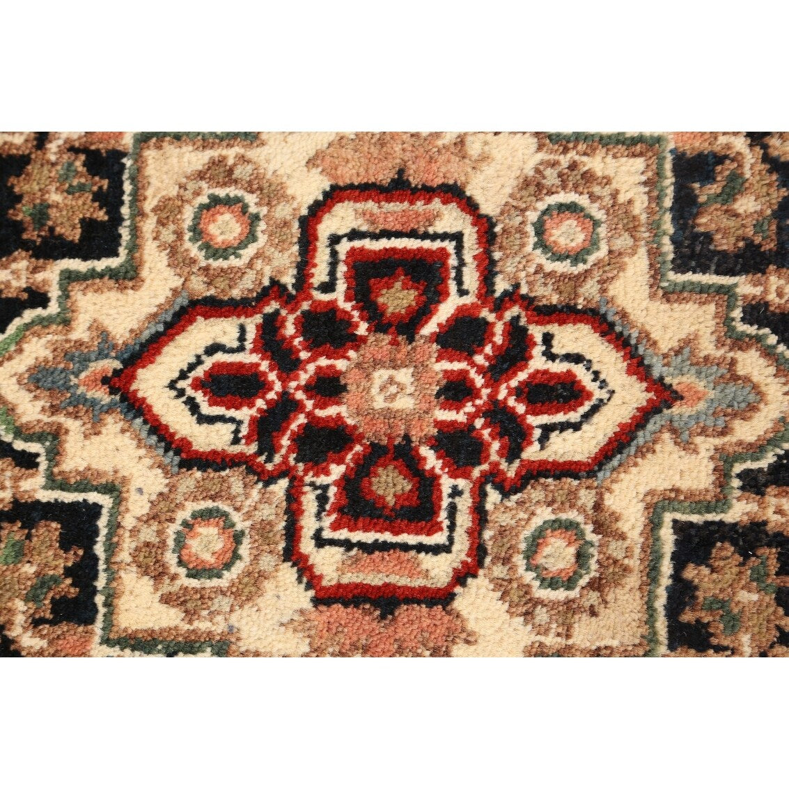 Geometric Oriental Heriz Home Decor Area Rug Wool Handmade Carpet - 2'0" x 3'2"