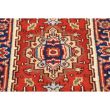 Geometric Oriental Heriz Traditional Area Rug Wool Handmade Carpet - 2'2" x 4'3"
