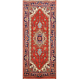 Geometric Oriental Heriz Traditional Area Rug Wool Handmade Carpet - 2'2" x 4'3"