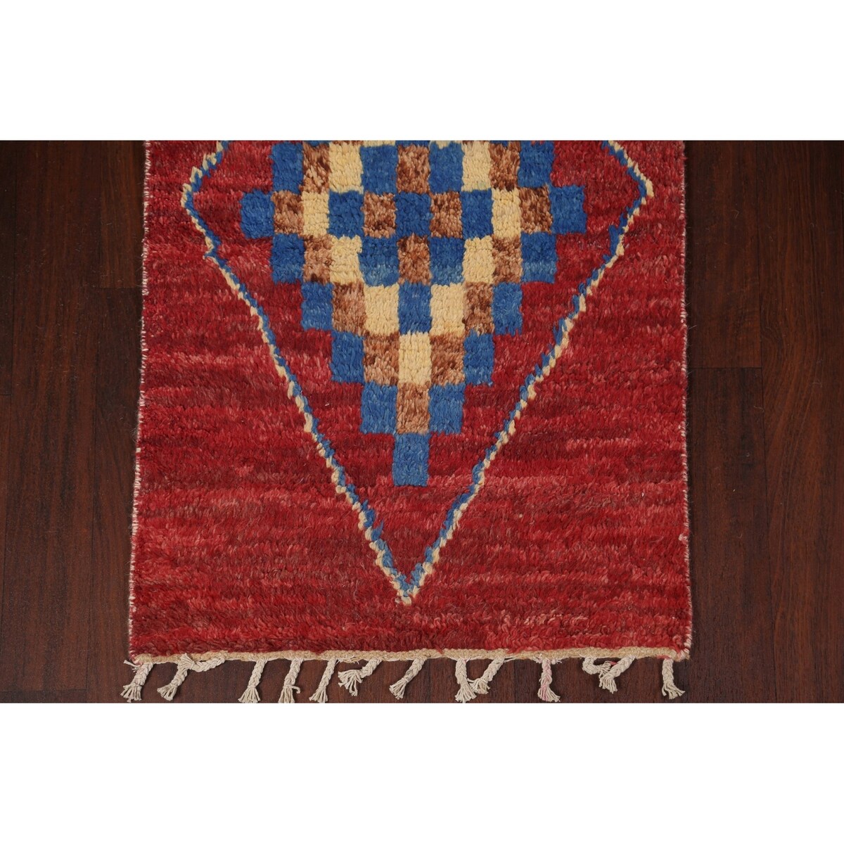 Geometric Oriental Tribal Moroccan Runner Rug Wool Hand-knotted Carpet - 2'8" x 12'3"