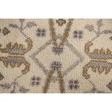 Geometric Oushak Oriental Runner Rug Handmade Wool Carpet - 2'7"x 7'11"