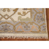 Geometric Oushak Oriental Runner Rug Handmade Wool Carpet - 2'7"x 7'11"