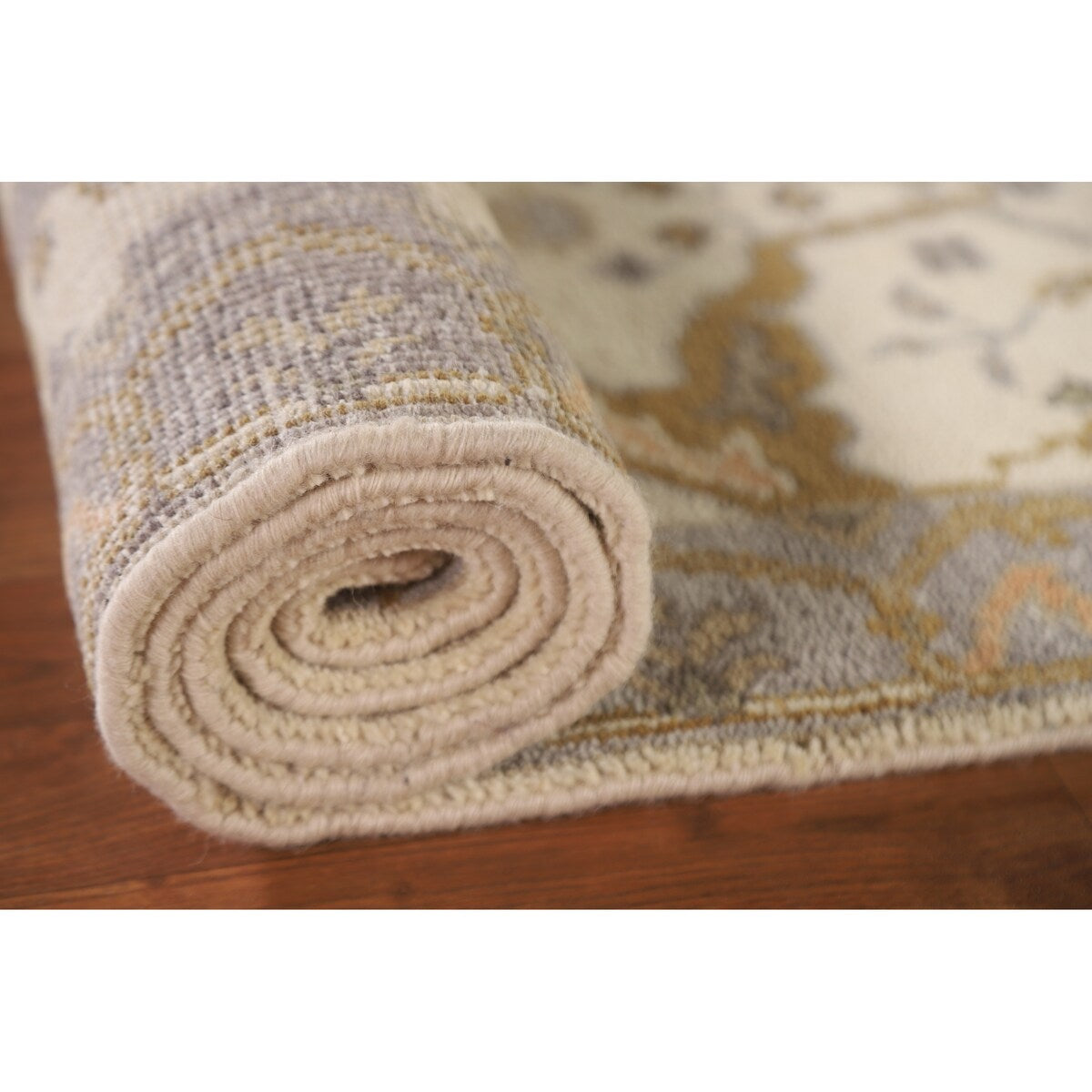 Geometric Oushak Oriental Runner Rug Handmade Wool Carpet - 2'7"x 7'11"