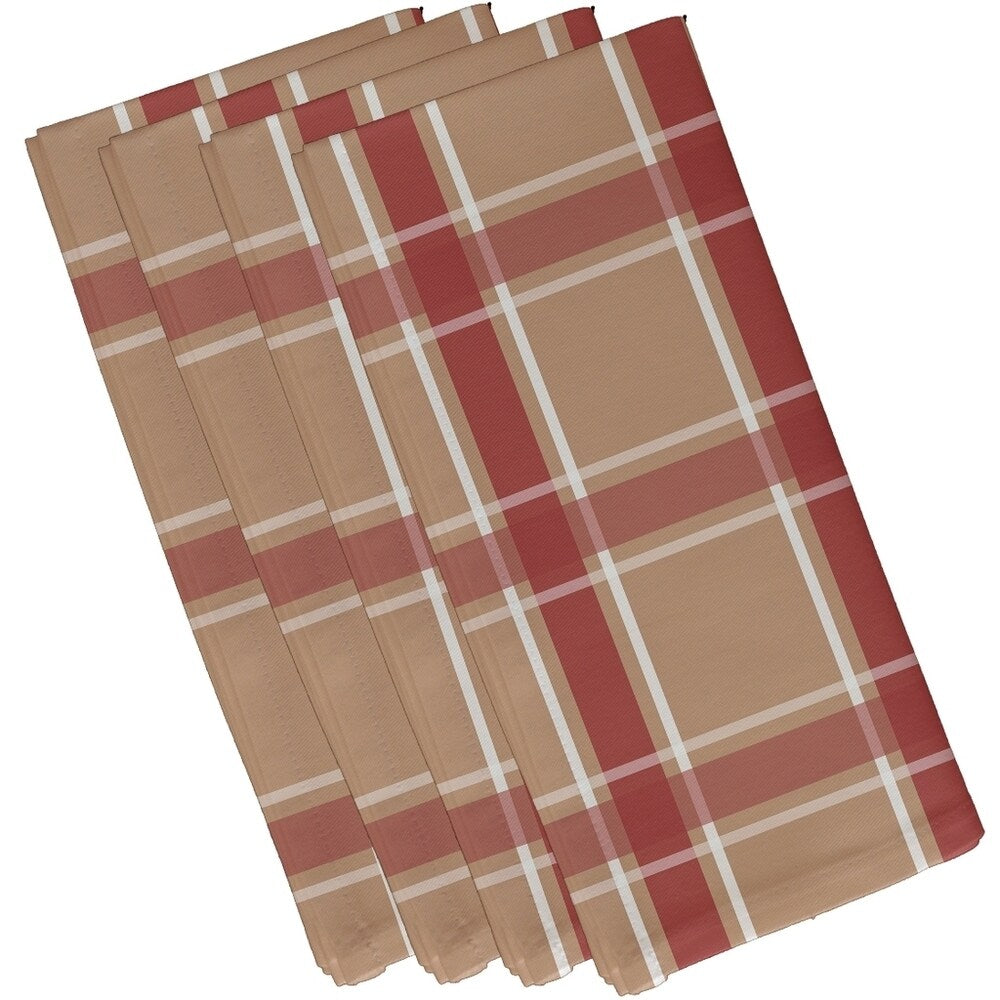 Geometric Plaid Print 10-inch Table Top Napkin