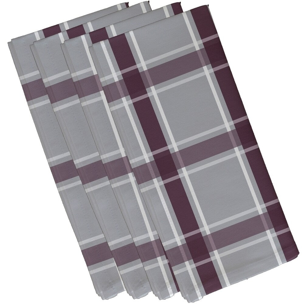 Geometric Plaid Print 10-inch Table Top Napkin