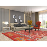 Geometric Plush Moroccan Area Rug Handmade Bedroom Wool Carpet - 7'10" x 10'9"