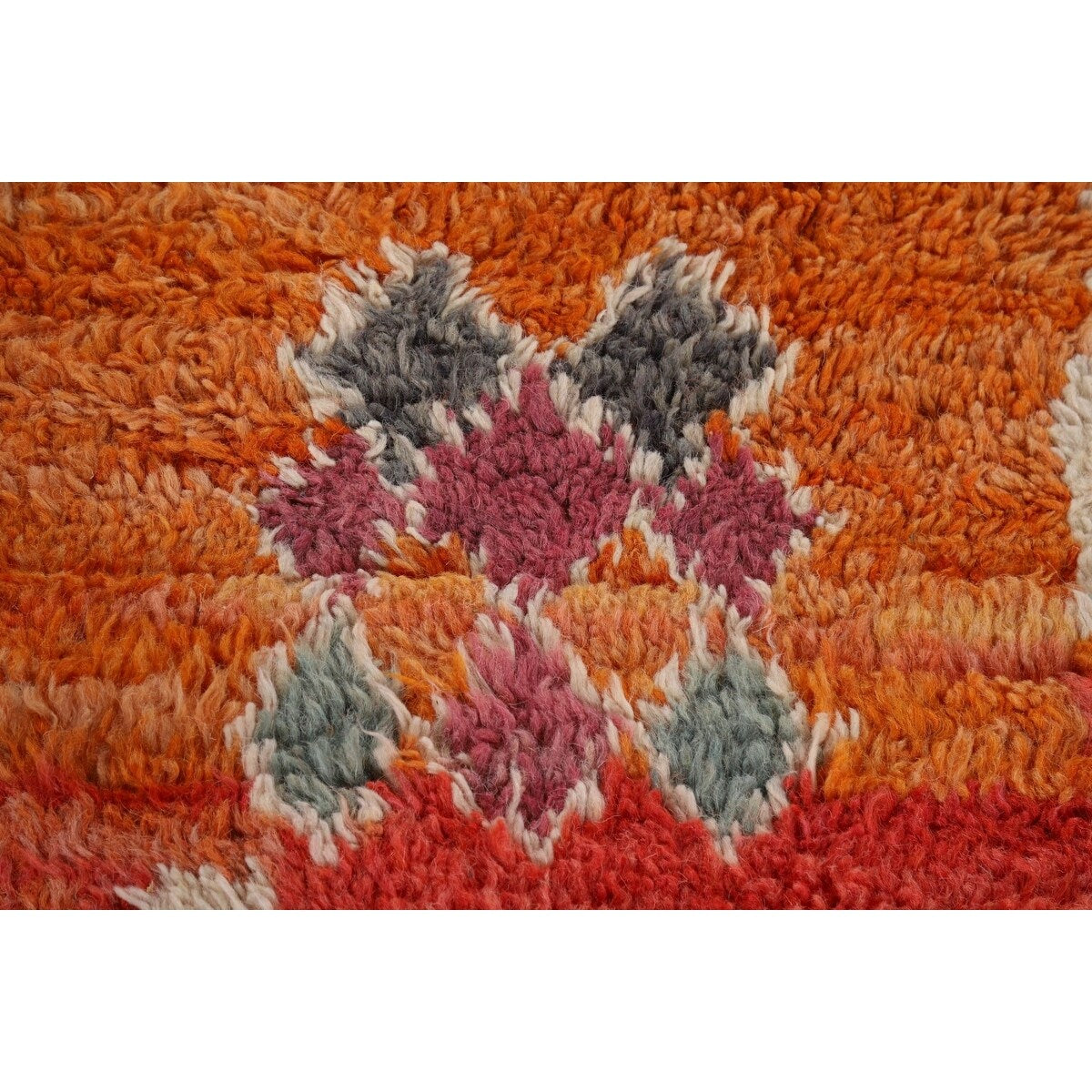 Geometric Plush Moroccan Area Rug Handmade Bedroom Wool Carpet - 7'10" x 10'9"