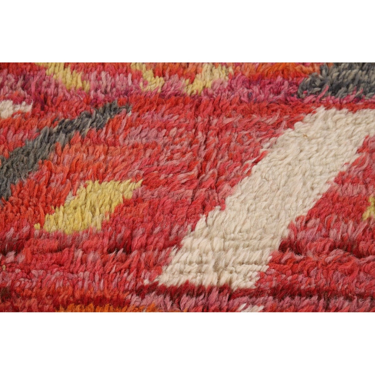 Geometric Plush Moroccan Area Rug Handmade Bedroom Wool Carpet - 7'10" x 10'9"