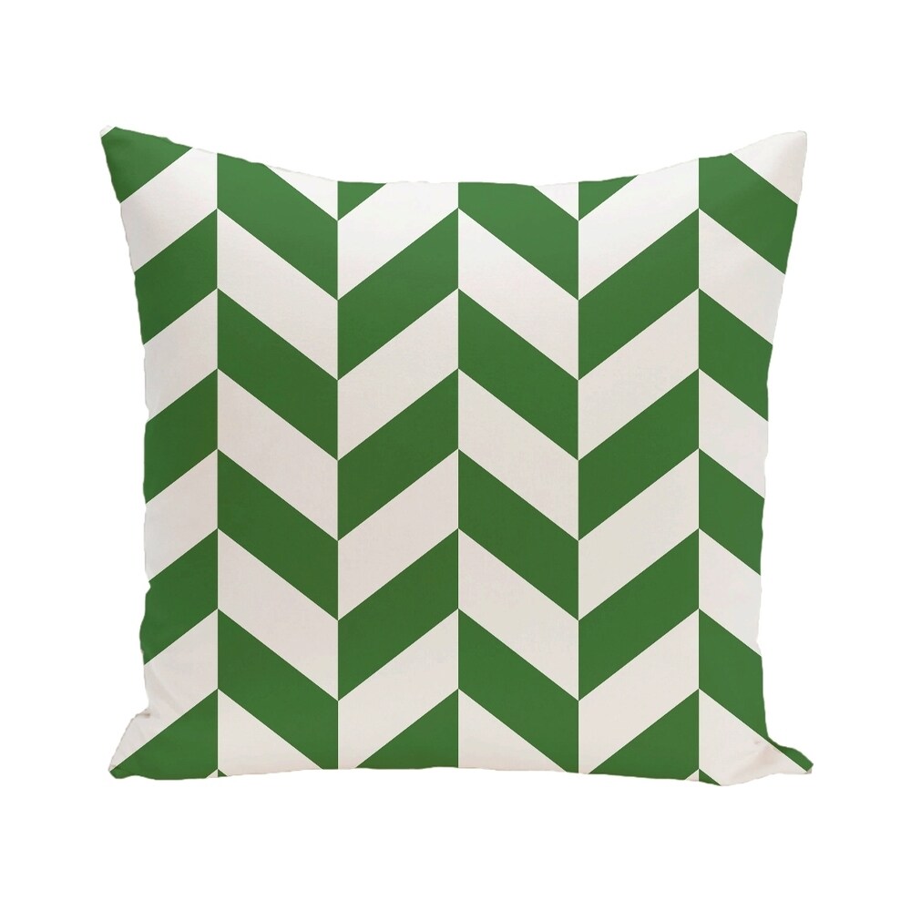 Geometric Print Blue/ Green/ Yellow/ Coral 28-inch x 28-inch Decorative Outdoor Floor Pillow