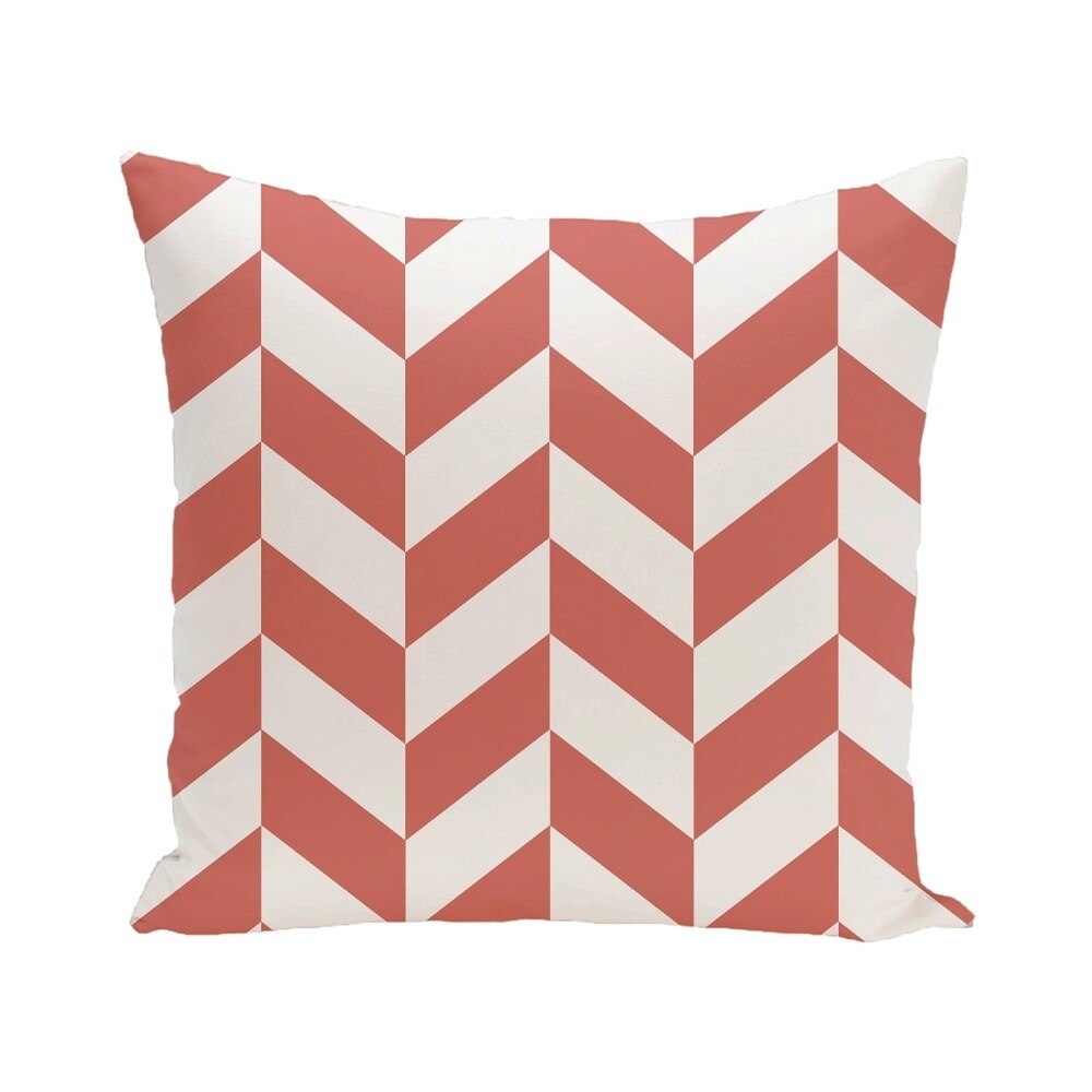Geometric Print Blue/ Green/ Yellow/ Coral 28-inch x 28-inch Decorative Outdoor Floor Pillow