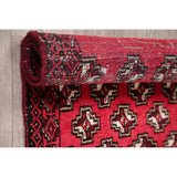 Geometric Red Balouch Oriental Wool Area Rug - 2' 1'' X 3' 1''