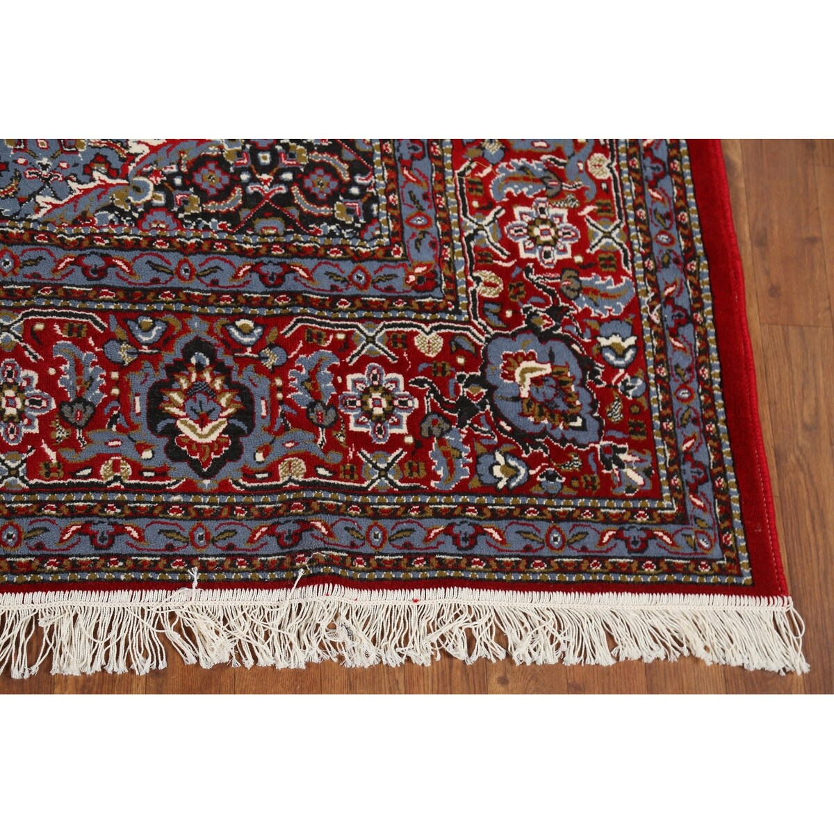 Geometric Red Tabriz Turkish Area Rug Traditional Machine Made Carpet - 6'4" x 9'7"