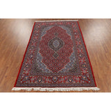 Geometric Red Tabriz Turkish Area Rug Traditional Machine Made Carpet - 6'4" x 9'7"