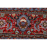 Geometric Red Tabriz Turkish Area Rug Traditional Machine Made Carpet - 6'4" x 9'7"