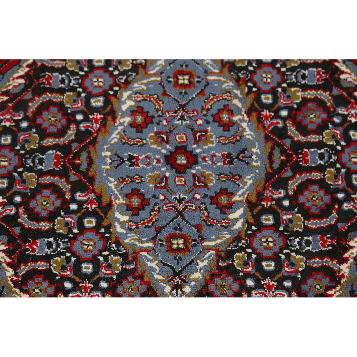 Geometric Red Tabriz Turkish Area Rug Traditional Machine Made Carpet - 6'4" x 9'7"