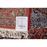 Geometric Red Tabriz Turkish Area Rug Traditional Machine Made Carpet - 6'4" x 9'7"
