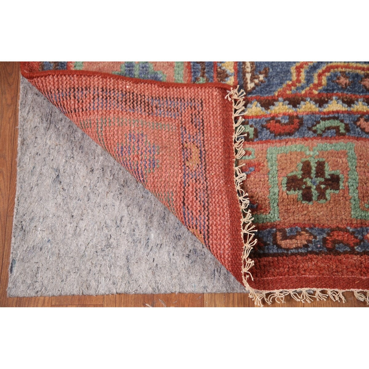 Geometric Sirjan Oriental Area Rug Hand-knotted Wool Carpet - 7'10" x 9'11"