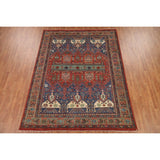 Geometric Sirjan Oriental Area Rug Hand-knotted Wool Carpet - 7'10" x 9'11"