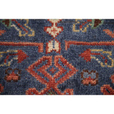 Geometric Sirjan Oriental Area Rug Hand-knotted Wool Carpet - 7'10" x 9'11"