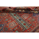 Geometric Sirjan Oriental Area Rug Hand-knotted Wool Carpet - 7'10" x 9'11"
